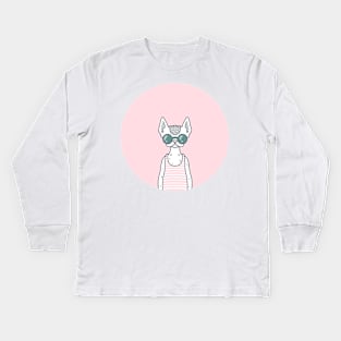 Pink Summer Kids Long Sleeve T-Shirt